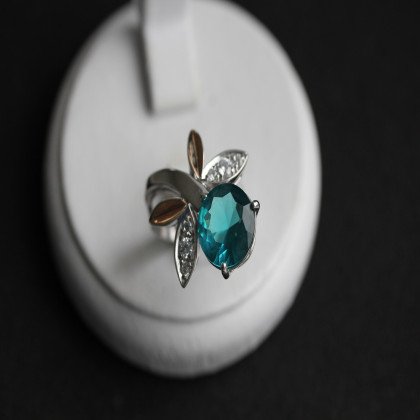 Перстень 53 кварц зелений Rh Timofeev