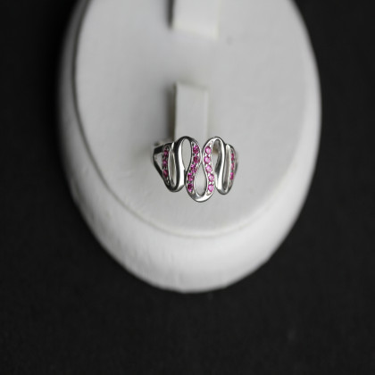 Перстень 567 цирконій червоний Rh Timofeev