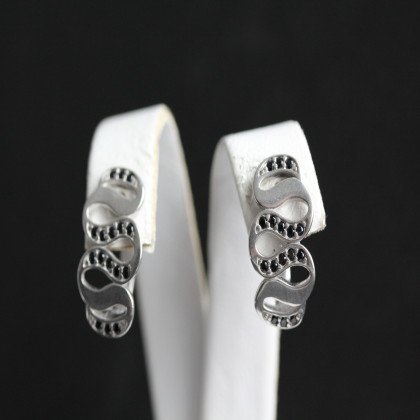 Сережки 567 цирконій чорний Rh Timofeev