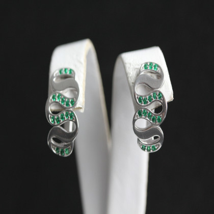 Сережки 567 цирконій з. Rh