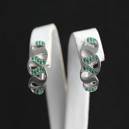 Сережки 567 цирконій з. Rh