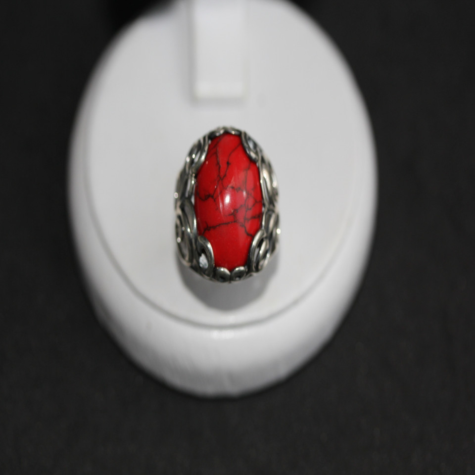 Перстень 592 корал імітація Timofeev