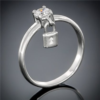 Перстень 473(2) цирконій білий Rh Timofeev
