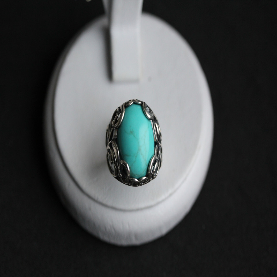 Перстень 592 бірюза імітація Timofeev