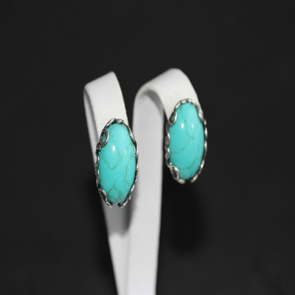 Сережки 592 бірюза імітація Timofeev