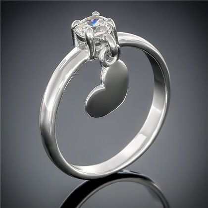 Перстень 473(3) цирконій білий Rh Timofeev