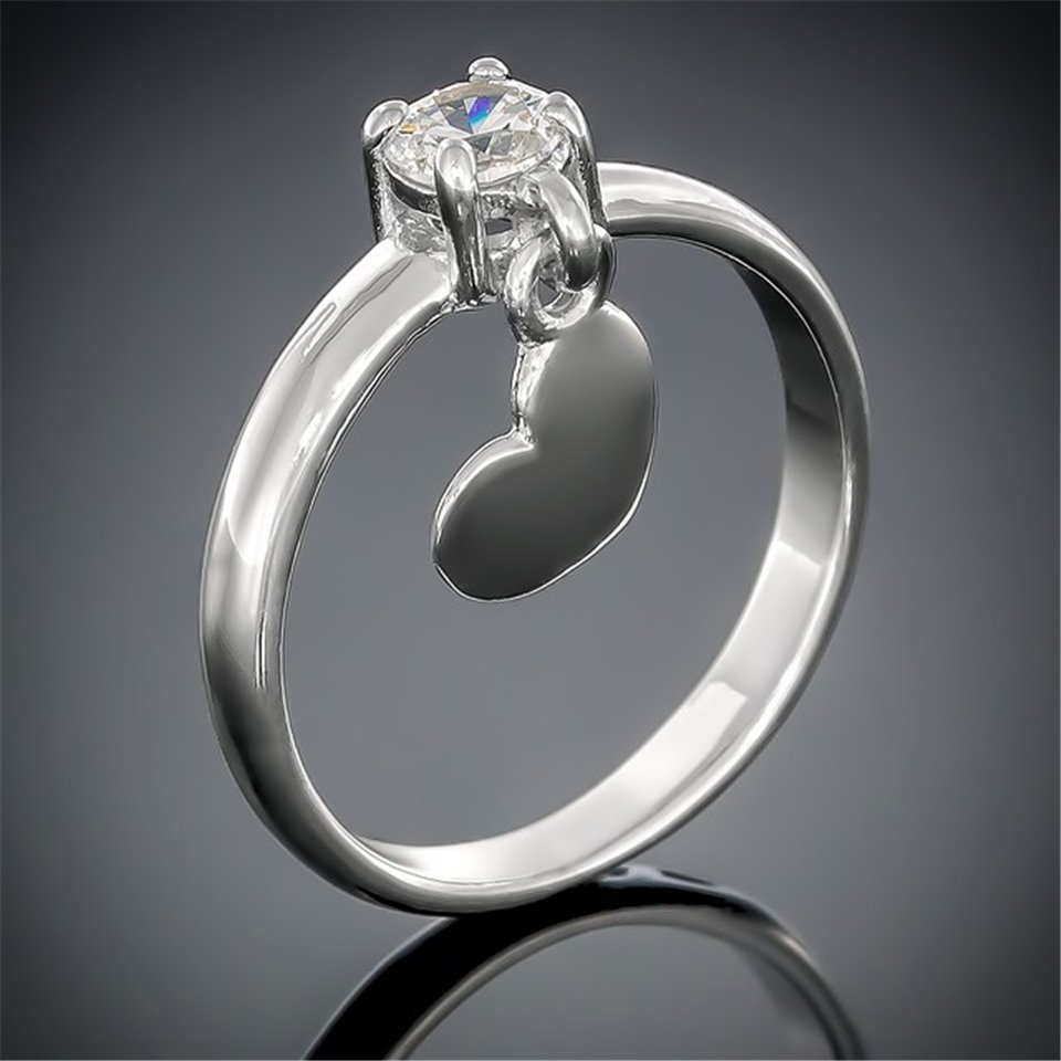 Перстень 473(3) цирконій білий Rh Timofeev