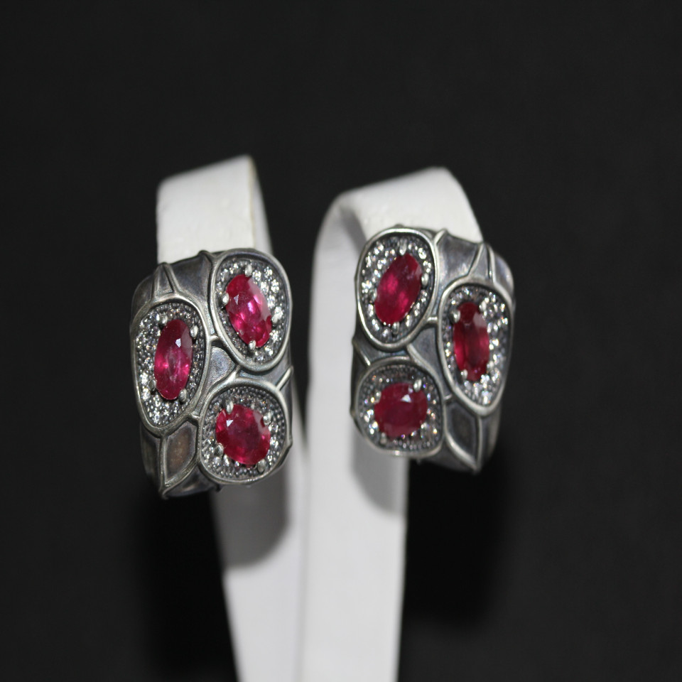 Сережки 597 рубин Timofeev