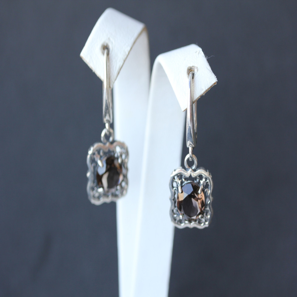 Сережки 610 раухтопаз Timofeev