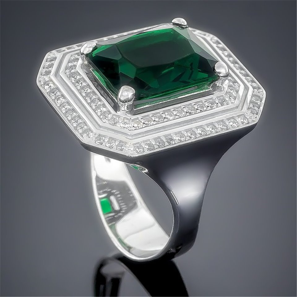 Перстень 455 альпініт зелений Rh Timofeev