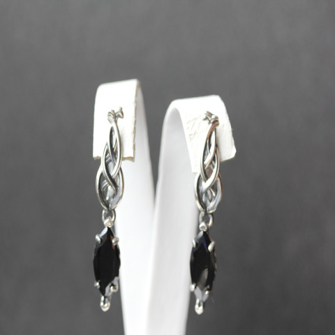 Сережки 615 цирконій чорний Timofeev