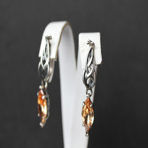 Сережки 615 цирконій шампань Timofeev