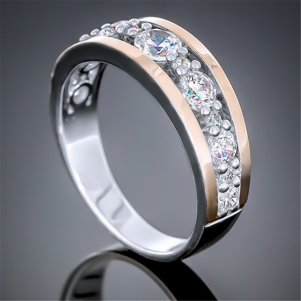 Перстень 424 цирконій білий Rh Timofeev