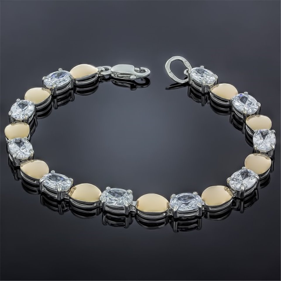 Браслет 477 цирконій білий Rh Timofeev