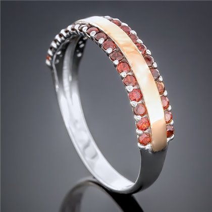 Перстень 423 цирконій червоний Rh Timofeev