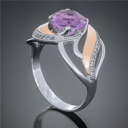 Перстень 420 аметист Rh Timofeev