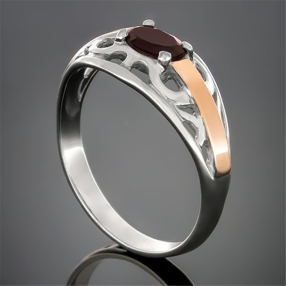 Перстень 414 гранат Rh Timofeev