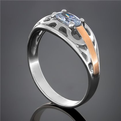 Перстень 414 цирконій білий Rh Timofeev