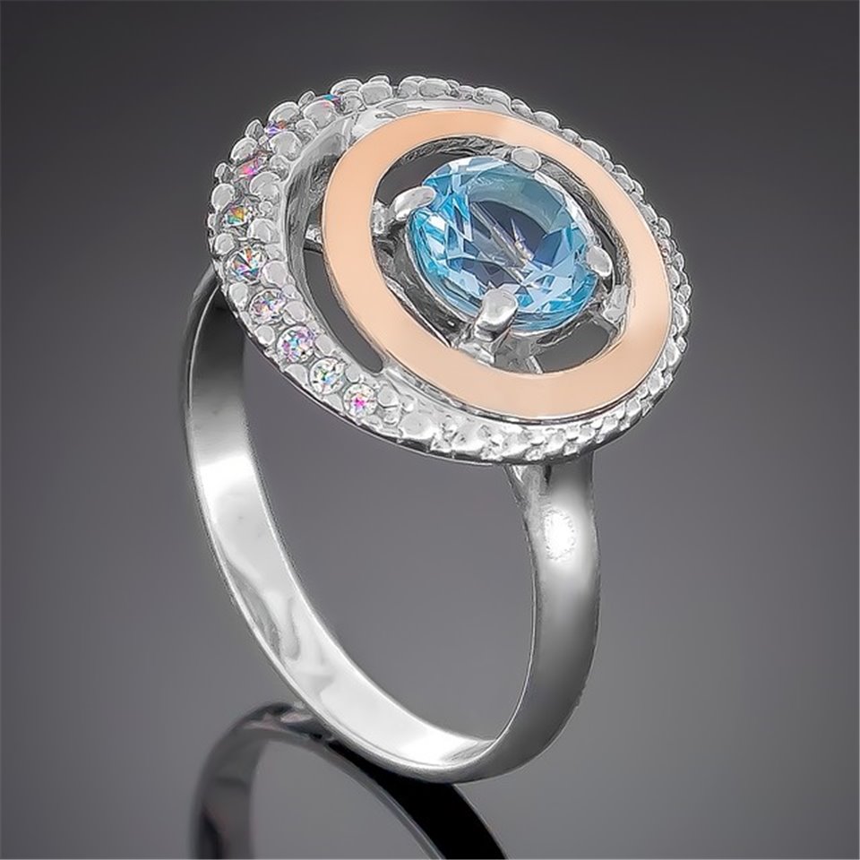 Перстень 409 топаз Rh Timofeev