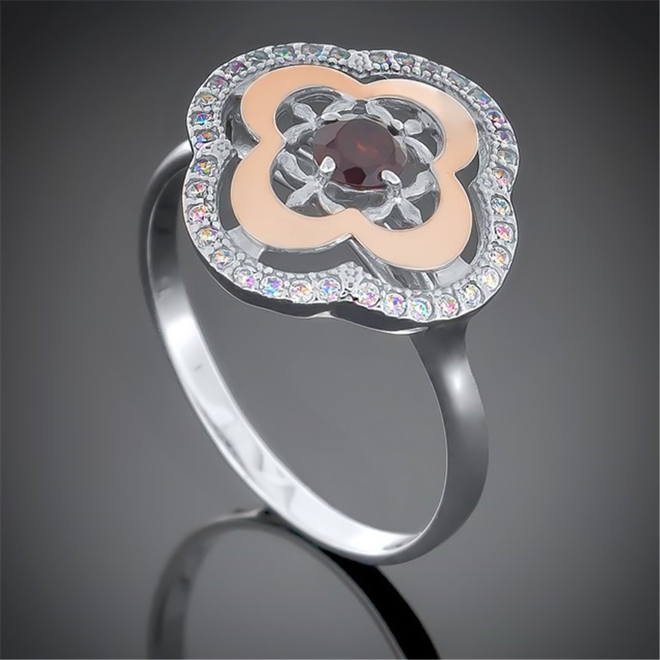 Перстень 408 гранат Rh Timofeev