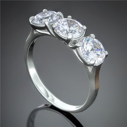 Перстень 407 цирконій білий Rh Timofeev